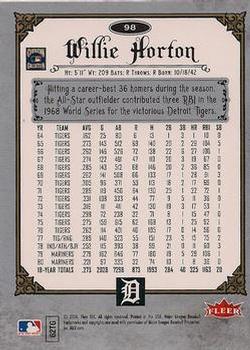2006 Fleer Greats of the Game - Pewter #98 Willie Horton Back
