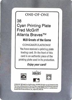 2006 Fleer Greats of the Game - Printing Plates Cyan #38 Fred McGriff Back