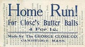 1911 George Close Candy (E94) #NNO Johnny Bates Back