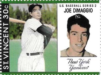1989 St. Vincent Baseball Players Stamps #NNO Joe DiMaggio Front