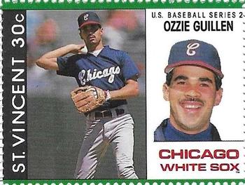 1989 St. Vincent Baseball Players Stamps #NNO Ozzie Guillen Front