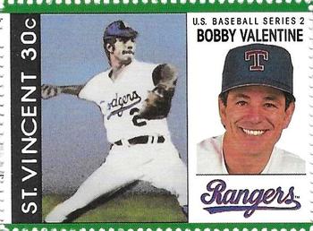 1989 St. Vincent Baseball Players Stamps #NNO Bobby Valentine Front