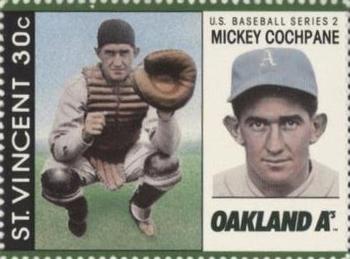 1989 St. Vincent Baseball Players Stamps #NNO Mickey Cochrane Front