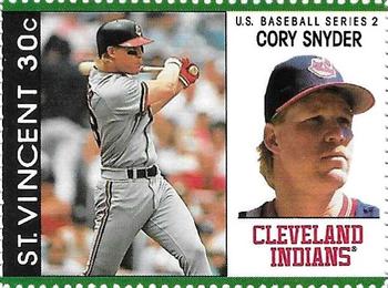 1989 St. Vincent Baseball Players Stamps #NNO Cory Snyder Front