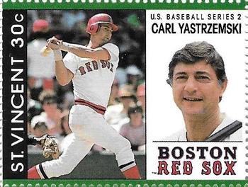 1989 St. Vincent Baseball Players Stamps #NNO Carl Yastrzemski Front