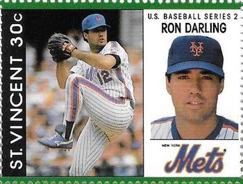 1989 St. Vincent Baseball Players Stamps #NNO Ron Darling Front