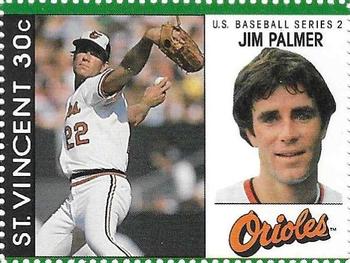 1989 St. Vincent Baseball Players Stamps #NNO Jim Palmer Front