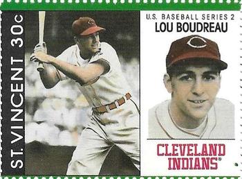 1989 St. Vincent Baseball Players Stamps #NNO Lou Boudreau Front