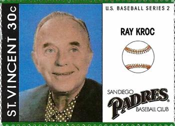 1989 St. Vincent Baseball Players Stamps #NNO Ray Kroc Front
