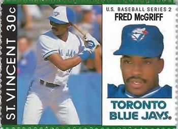 1989 St. Vincent Baseball Players Stamps #NNO Fred McGriff Front