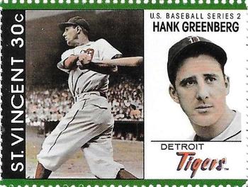 1989 St. Vincent Baseball Players Stamps #NNO Hank Greenberg Front
