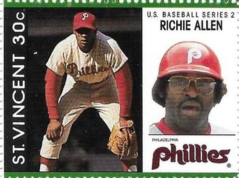 1989 St. Vincent Baseball Players Stamps #NNO Richie Allen Front