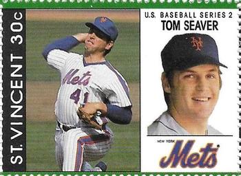 1989 St. Vincent Baseball Players Stamps #NNO Tom Seaver Front