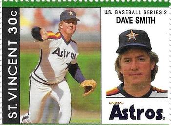 1989 St. Vincent Baseball Players Stamps #NNO Dave Smith Front