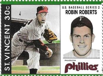 1989 St. Vincent Baseball Players Stamps #NNO Robin Roberts Front