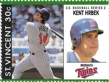 1989 St. Vincent Baseball Players Stamps #NNO Kent Hrbek Front