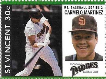 1989 St. Vincent Baseball Players Stamps #NNO Carmelo Martinez Front