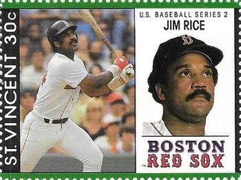 1989 St. Vincent Baseball Players Stamps #NNO Jim Rice Front