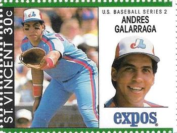 1989 St. Vincent Baseball Players Stamps #NNO Andres Galarraga Front