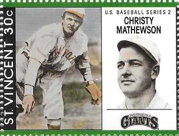 1989 St. Vincent Baseball Players Stamps #NNO Christy Mathewson Front