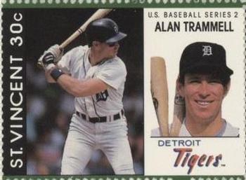 1989 St. Vincent Baseball Players Stamps #NNO Alan Trammell Front