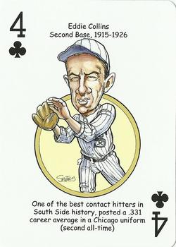 2011 Hero Decks Chicago White Sox South Side Edition Baseball Heroes Playing Cards #4♣ Eddie Collins Front