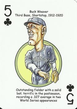2011 Hero Decks Chicago White Sox South Side Edition Baseball Heroes Playing Cards #5♣ Buck Weaver Front