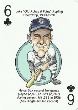 2011 Hero Decks Chicago White Sox South Side Edition Baseball Heroes Playing Cards #6♣ Luke Appling Front