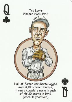 2011 Hero Decks Chicago White Sox South Side Edition Baseball Heroes Playing Cards #Q♣ Ted Lyons Front