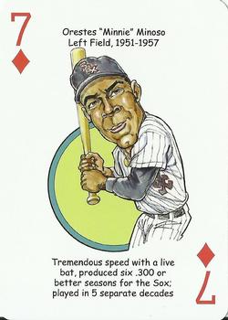 2011 Hero Decks Chicago White Sox South Side Edition Baseball Heroes Playing Cards #7♦ Minnie Minoso Front