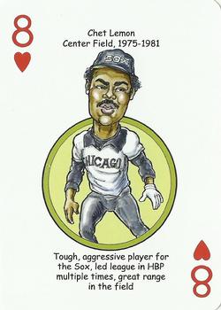 2011 Hero Decks Chicago White Sox South Side Edition Baseball Heroes Playing Cards #8♥ Chet Lemon Front