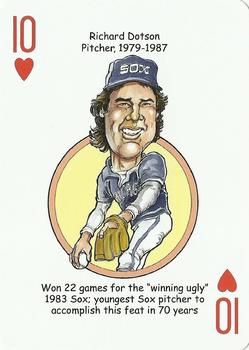 2011 Hero Decks Chicago White Sox South Side Edition Baseball Heroes Playing Cards #10♥ Richard Dotson Front