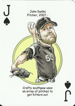 2011 Hero Decks Chicago White Sox South Side Edition Baseball Heroes Playing Cards #J♠ John Danks Front