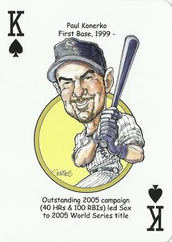 2011 Hero Decks Chicago White Sox South Side Edition Baseball Heroes Playing Cards #K♠ Paul Konerko Front