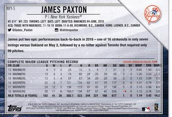 2019 Topps National Baseball Card Day - New York Yankees #NYY-5 James Paxton Back