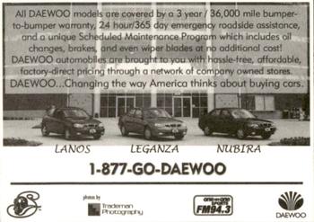1999 Schaumburg Flyers #NNO Daewoo Cover Card Back