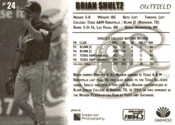 1999 Schaumburg Flyers #NNO Brian Shultz Back