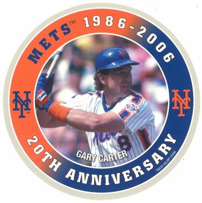 2006 New York Mets 1986-2006 World Series Champions 20th Anniversary Coins Dunkin' Donuts Promo #NNO Gary Carter Front