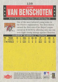 2006 Fleer Tradition - Black and White #139 John Van Benschoten Back