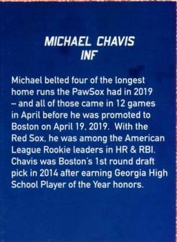 2019 Pawtucket Red Sox #NNO Michael Chavis Back