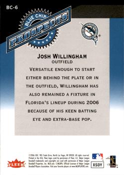 2006 Fleer Tradition - Blue Chip Prospects #BC-6 Josh Willingham Back