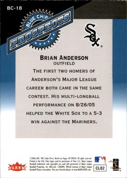 2006 Fleer Tradition - Blue Chip Prospects #BC-18 Brian Anderson Back