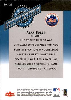 2006 Fleer Tradition - Blue Chip Prospects #BC-23 Alay Soler Back