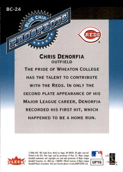 2006 Fleer Tradition - Blue Chip Prospects #BC-24 Chris Denorfia Back