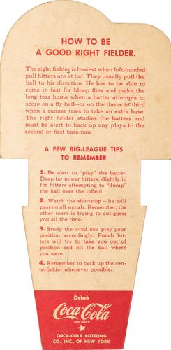 1952 Coke Tips #NNO Hank Bauer Back