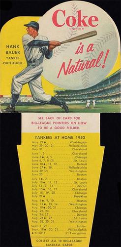 1952 Coke Tips #NNO Hank Bauer Front