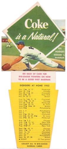 1952 Coke Tips #NNO Gil Hodges Front