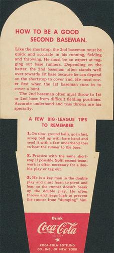 1952 Coke Tips #NNO Gil McDougald Back