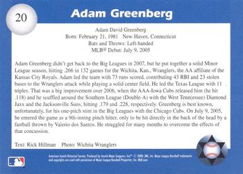 2008 Jewish Major Leaguers #20 Adam Greenberg Back