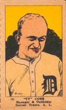 1923 Strip Cards (W515-1) #10 Ty Cobb Front